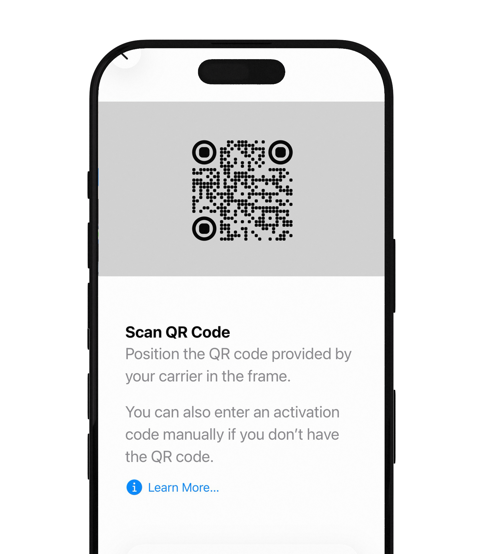 ماسح QR على iPhone